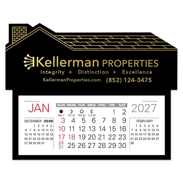 House shape self adhering vinyl calendar with 13 month pad,... from ASI 95280 Warwick Publishing Co / Warwick