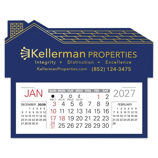 House shape self adhering vinyl calendar with 13 month pad,... from ASI 95280 Warwick Publishing Co / Warwick