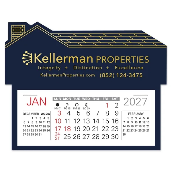 House shape self adhering vinyl calendar with 13 month pad,... from ASI 95280 Warwick Publishing Co / Warwick
