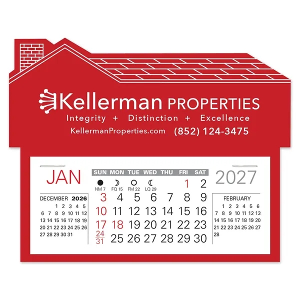 House shape self adhering vinyl calendar with 13 month pad,... from ASI 95280 Warwick Publishing Co / Warwick