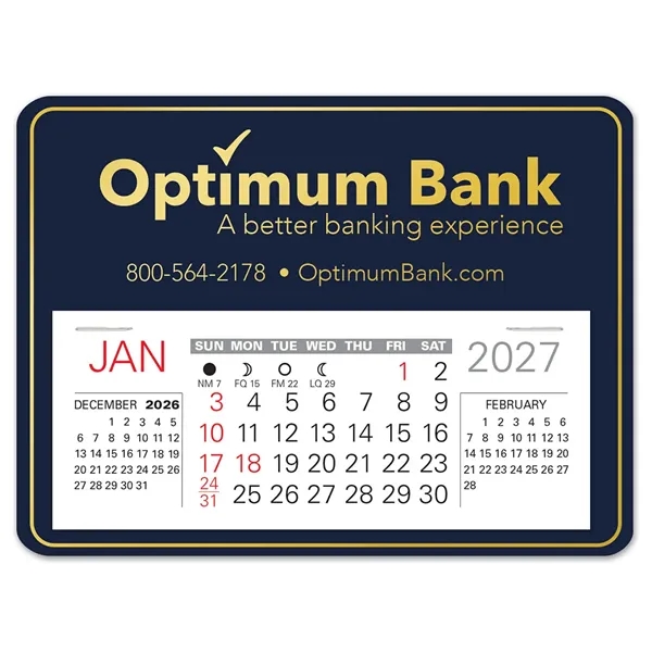 Rectangle shape self adhering vinyl calendar with 13 month pad,... from ASI 95280 Warwick Publishing Co / Warwick