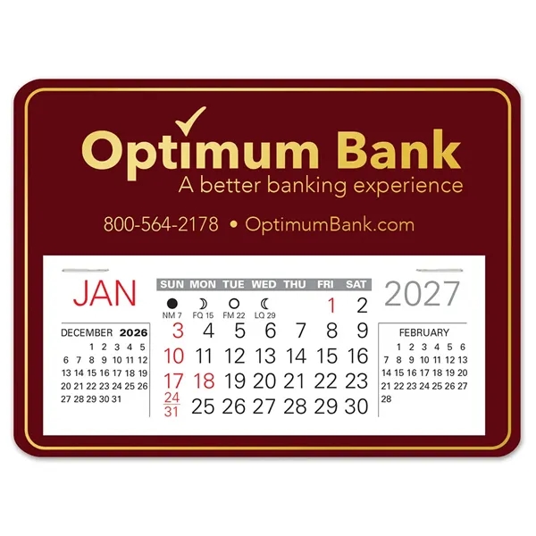 Rectangle shape self adhering vinyl calendar with 13 month pad,... from ASI 95280 Warwick Publishing Co / Warwick