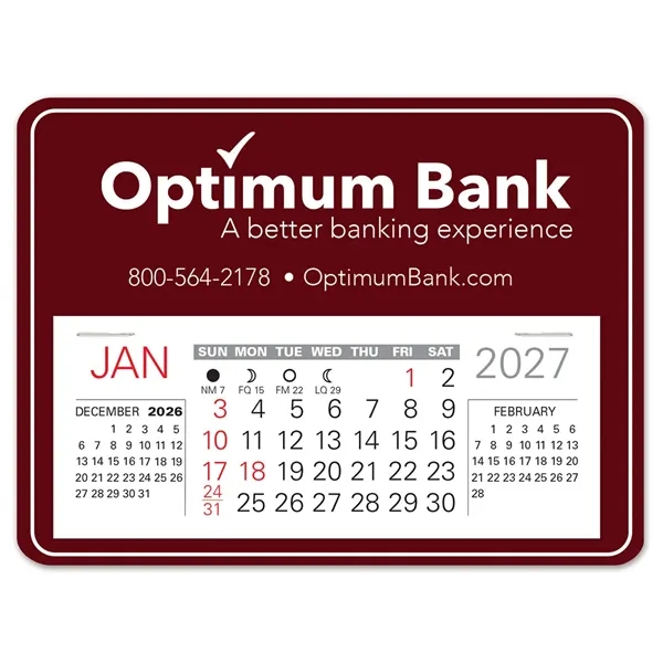 Rectangle shape self adhering vinyl calendar with 13 month pad,... from ASI 95280 Warwick Publishing Co / Warwick