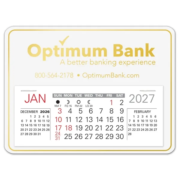 Rectangle shape self adhering vinyl calendar with 13 month pad,... from ASI 95280 Warwick Publishing Co / Warwick