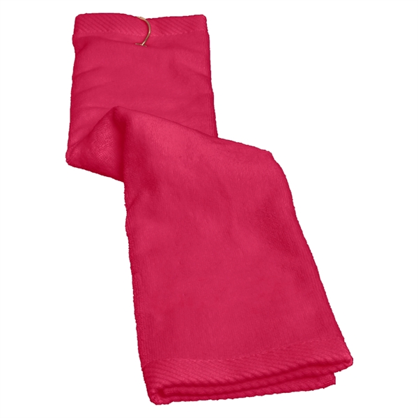 Turkish plush trifold golf towel measuring 16" x 25" and featuring... from ASI 38120 Ball Pro / Diversified Quality Kitchenware