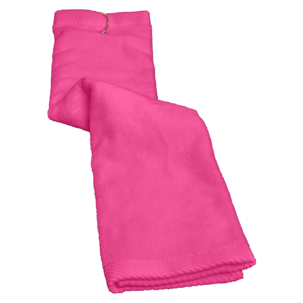 Turkish plush trifold golf towel measuring 16" x 25" and featuring... from ASI 38120 Ball Pro / Diversified Quality Kitchenware