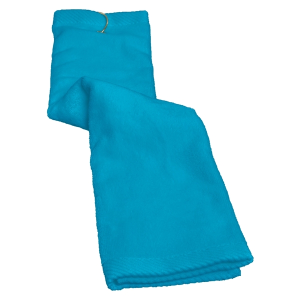 Turkish plush trifold golf towel measuring 16" x 25" and featuring... from ASI 38120 Ball Pro / Diversified Quality Kitchenware