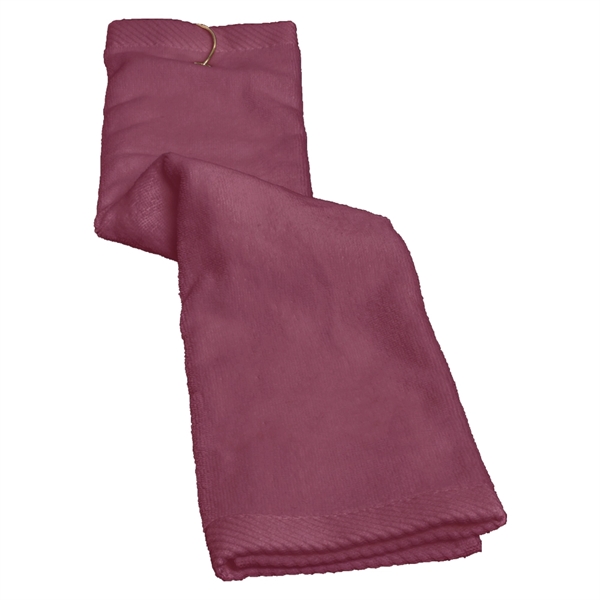 Turkish plush trifold golf towel measuring 16" x 25" and featuring... from ASI 38120 Ball Pro / Diversified Quality Kitchenware