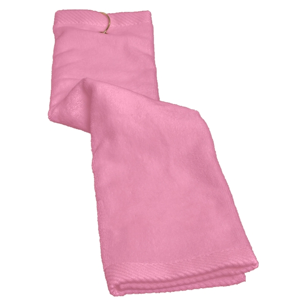Turkish plush trifold golf towel measuring 16" x 25" and featuring... from ASI 38120 Ball Pro / Diversified Quality Kitchenware