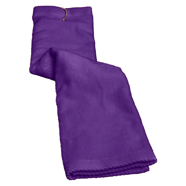Turkish plush trifold golf towel measuring 16" x 25" and featuring... from ASI 38120 Ball Pro / Diversified Quality Kitchenware