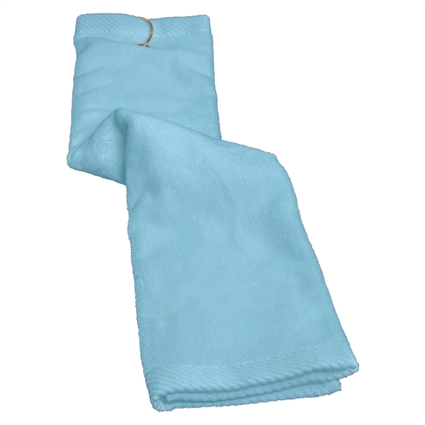 Turkish plush trifold golf towel measuring 16" x 25" and featuring... from ASI 38120 Ball Pro / Diversified Quality Kitchenware