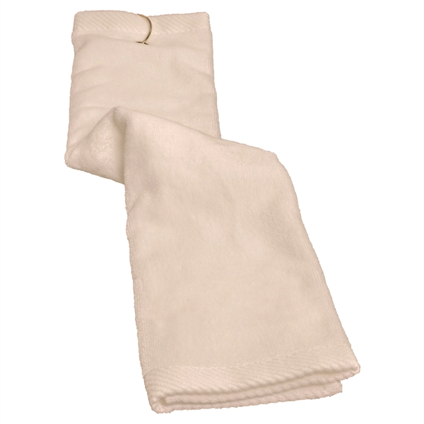Turkish plush trifold golf towel measuring 16" x 25" and featuring... from ASI 38120 Ball Pro / Diversified Quality Kitchenware