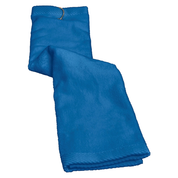 Turkish plush trifold golf towel measuring 16" x 25" and featuring... from ASI 38120 Ball Pro / Diversified Quality Kitchenware