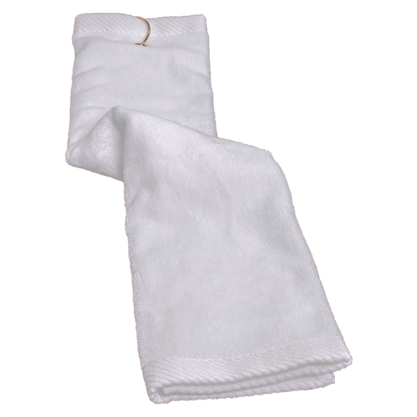 Turkish plush trifold golf towel measuring 16" x 25" and featuring... from ASI 38120 Ball Pro / Diversified Quality Kitchenware