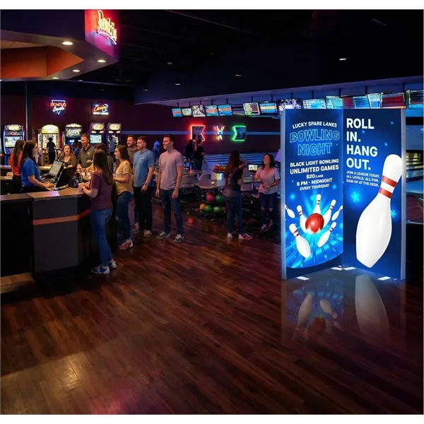 3' x 6.5' double sided floor display with built in LED... from ASI 87188 Showdown Displays