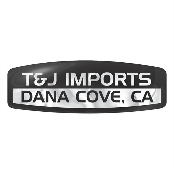 Custom decal with clear polyurethane dome that gives it a three-dimensional... from ASI 56950 Gill Studios Inc / Gill-Line®