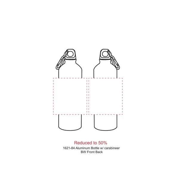 26 oz. aluminum bottle with screw-on lid and carabiner.... from ASI 66887 PCNA / Leeds