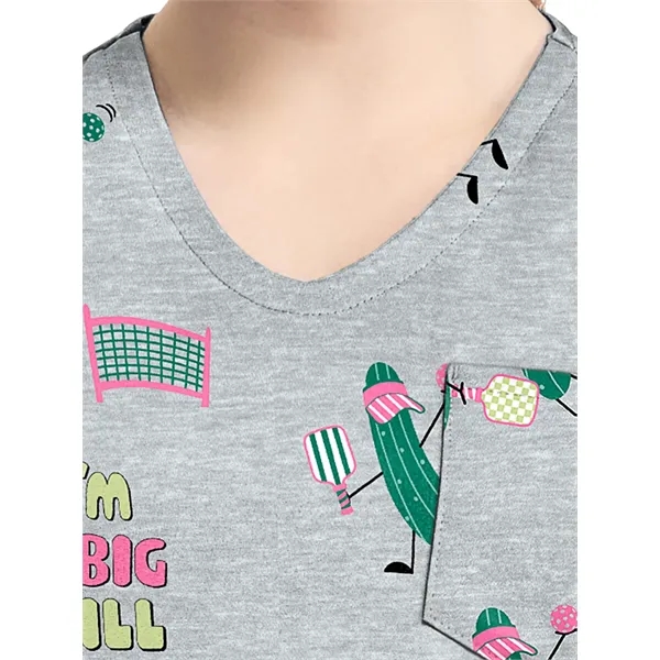 Cherokee - Genuine - Women's 1-Pocket Print High-Low V-Ne...... from ASI 86018 Scrub Authority