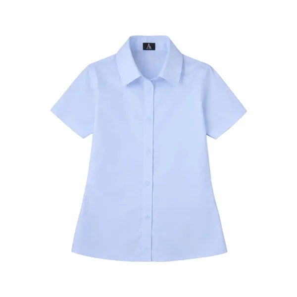 A+ Uniforms - Girls Pocketless Short Sleeve Pinpoint Oxfo...... from ASI 86018 Scrub Authority