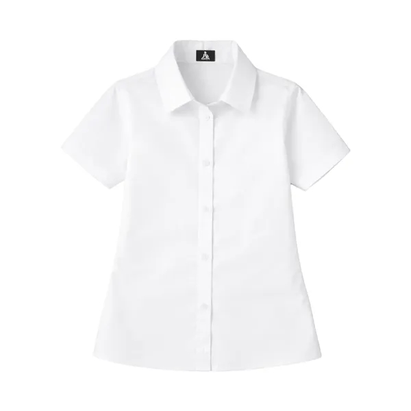 A+ Uniforms - Girls Pocketless Short Sleeve Pinpoint Oxfo...... from ASI 86018 Scrub Authority