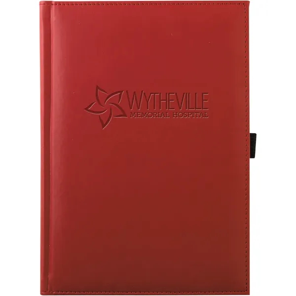 7" x 9.5" Faux-leather Pedova journal with deboss imprint, 12-month Calendar... from ASI 91340 Journalbooks/Timeplanner Calendars