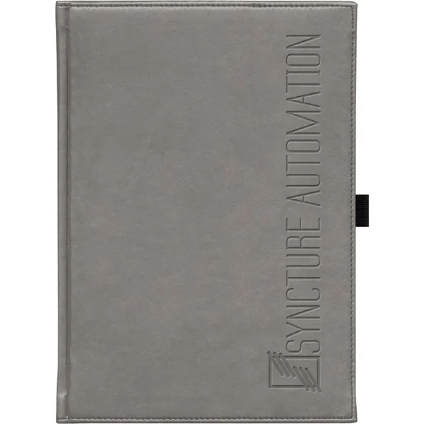 7" x 9.5" Faux-leather Pedova journal with deboss imprint, 12-month Calendar... from ASI 91340 Journalbooks/Timeplanner Calendars