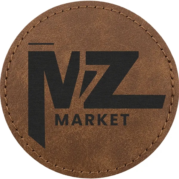 2.5" Round PU Creekside leatherette garment patch.... from ASI 74601 Calico