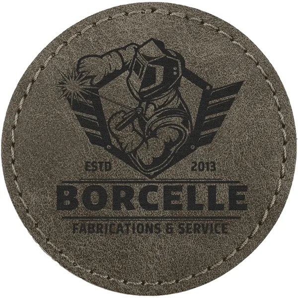 2.5" Round PU Creekside leatherette garment patch.... from ASI 74601 Calico