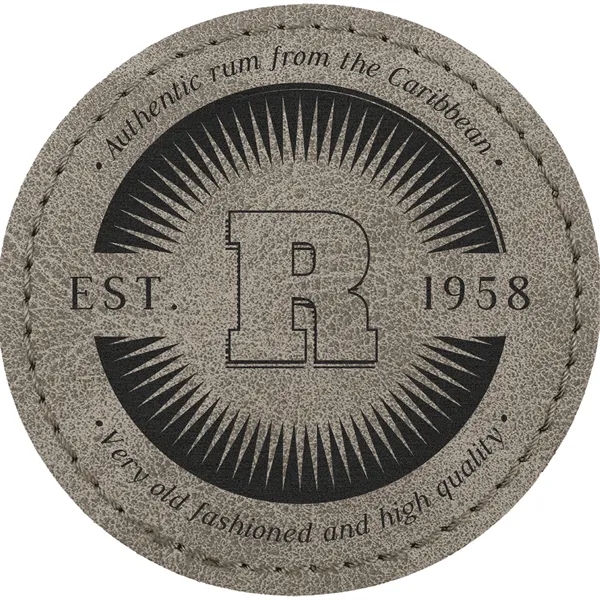 2.5" Round PU Creekside leatherette garment patch.... from ASI 74601 Calico