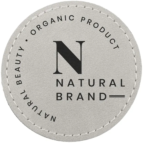 2.5" Round PU Creekside leatherette garment patch.... from ASI 74601 Calico