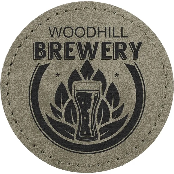 2.5" Round PU Creekside leatherette garment patch.... from ASI 74601 Calico