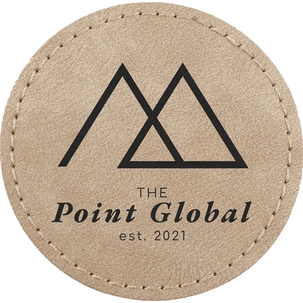 2.5" Round PU Creekside leatherette garment patch.... from ASI 74601 Calico