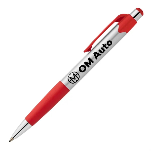 The Jasmine Recycled Plastic Pen features a sleek silver metallic barrel... from ASI 62088 IDProductsource
