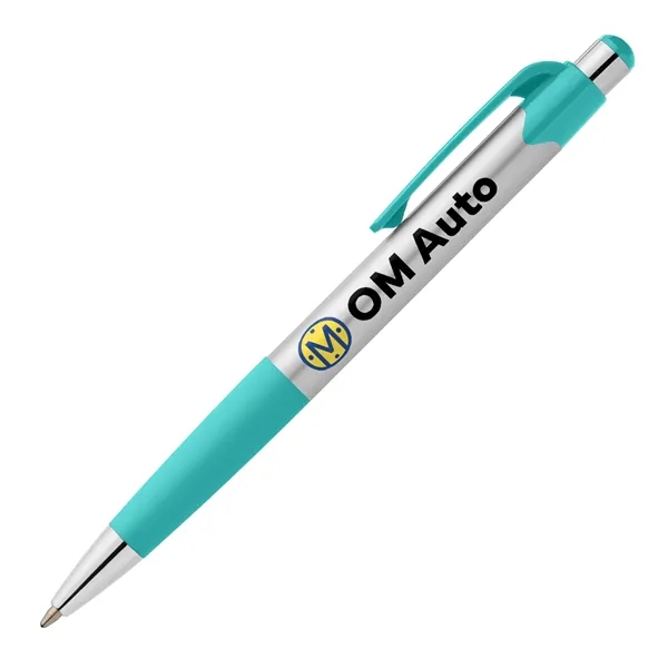 The Jasmine Recycled Plastic Pen features a sleek silver metallic barrel... from ASI 62088 IDProductsource