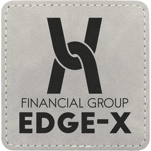 2.5" Square PU Creekside leatherette garment patch.... from ASI 74601 Calico