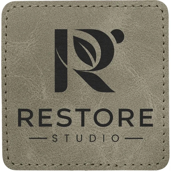 2.5" Square PU Creekside leatherette garment patch.... from ASI 74601 Calico