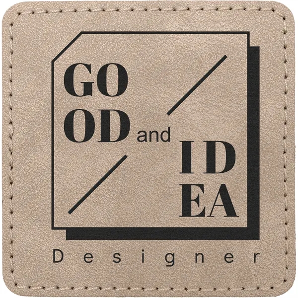 2.5" Square PU Creekside leatherette garment patch.... from ASI 74601 Calico