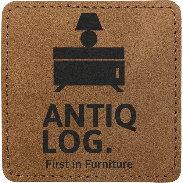 2.5" Square PU Creekside leatherette garment patch.... from ASI 74601 Calico