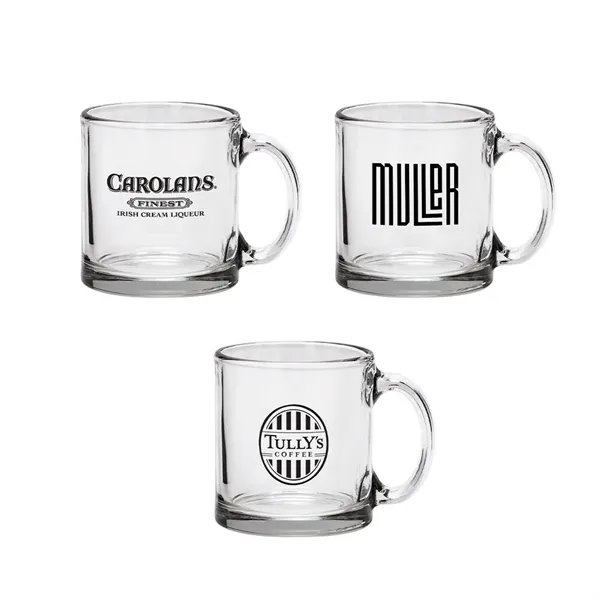 13 oz. clear glass coffee mug with C-handle grip.... from ASI 88060 Snugz/USA Inc