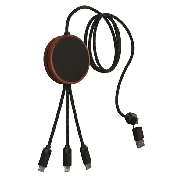 SCX Design™ 5-in-1 Bamboo 5W Wireless Charging Cable... from ASI 40480 Koozie Group