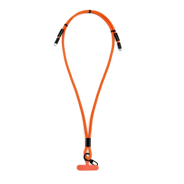 Braided lanyard type-c charging cable plus laser engraving on 1 location... from ASI 37218 Athena Promo (tm)