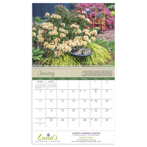 11 x 19 2024 Gardens calendar n 70# glossy paper with... from ASI 40480 Koozie Group / Norwood Triumph Calendar