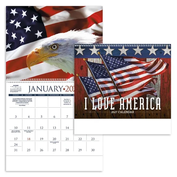 I Love America... from ASI 40480 Koozie Group / Norwood Triumph Calendar