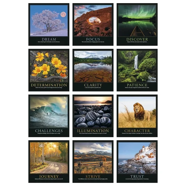 12 x 25 Motivations 2024 wall calendar on 65# glossy paper... from ASI 40480 Koozie Group / Norwood Triumph Calendar