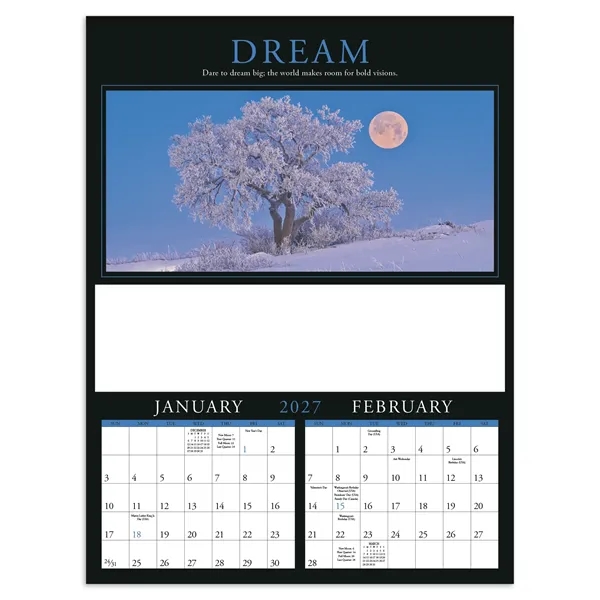 17 x 23 2024 Motivations calendar on 100# glossy paper with... from ASI 40480 Koozie Group / Norwood Triumph Calendar