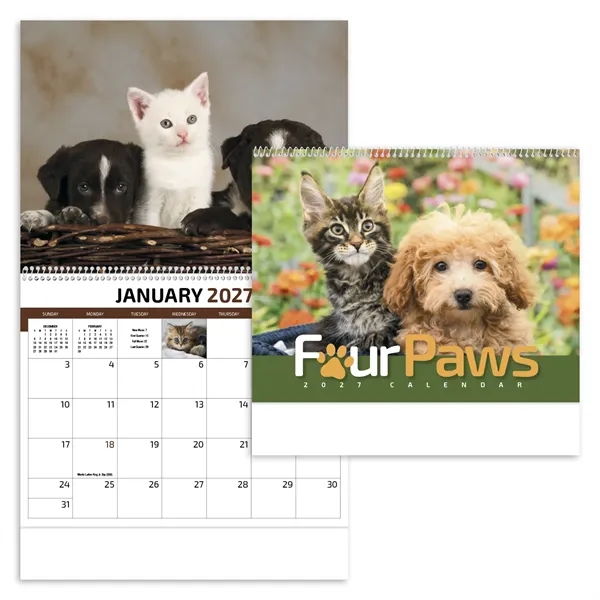 Four Paws Appointment Calendar - Spiral... from ASI 40480 Koozie Group / HotLine®