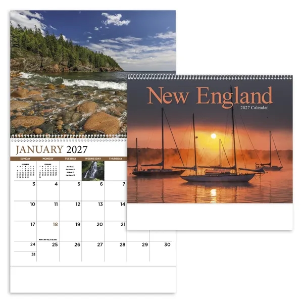 New England Appointment Calendar - Spiral... from ASI 40480 Koozie Group / HotLine®