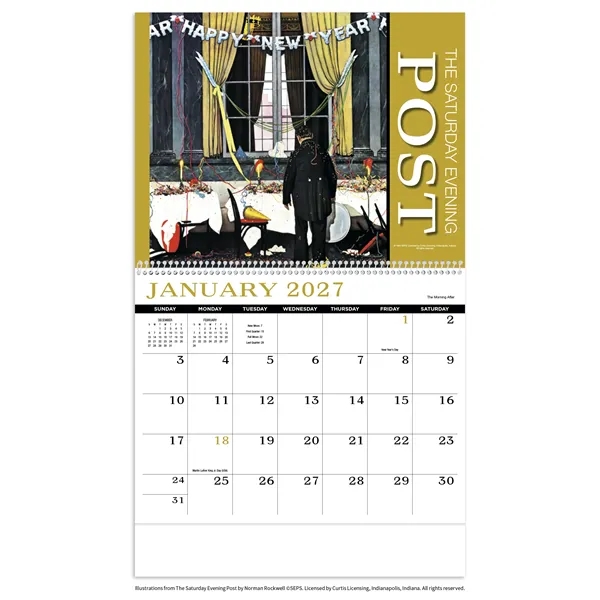 Saturday Evening Post Appointment Calendar - Spiral... from ASI 40480 Koozie Group / HotLine®