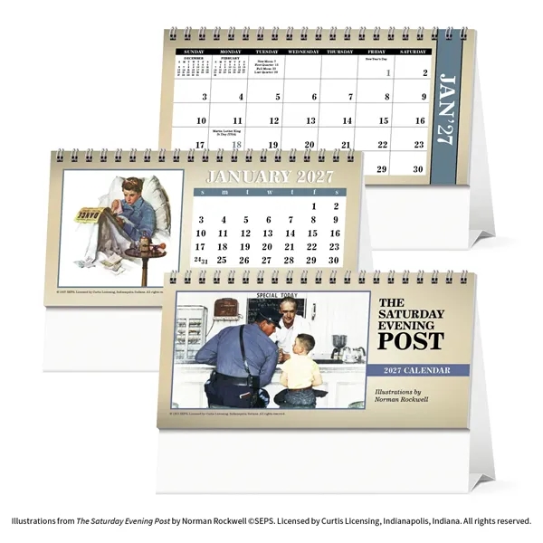 The Saturday Evening Post Desk... from ASI 40480 Koozie Group / Norwood Triumph Calendar