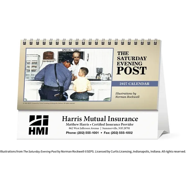 The Saturday Evening Post Desk... from ASI 40480 Koozie Group / Norwood Triumph Calendar